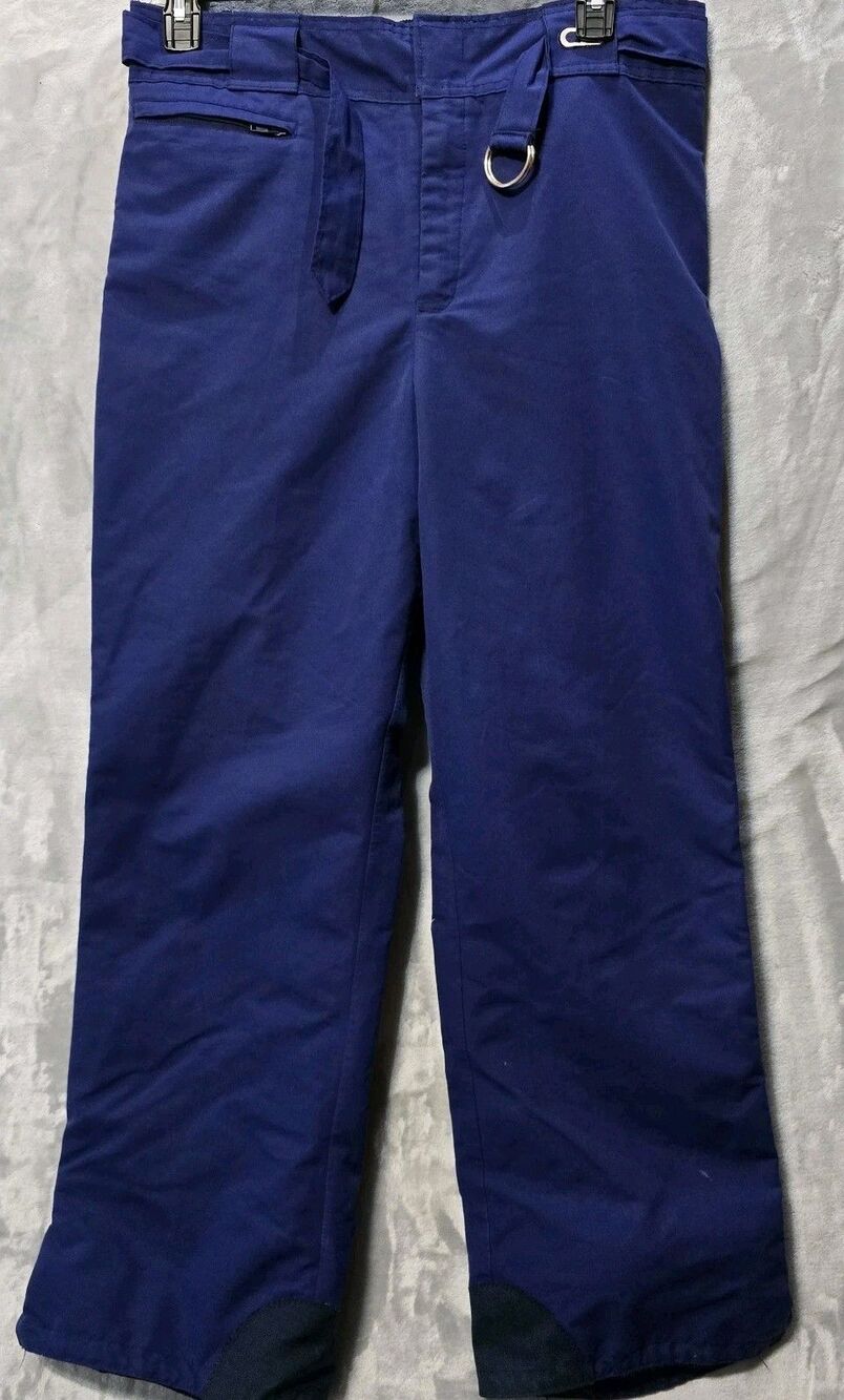 Vintage 80s CB Sports Gore-Tex Snow Ski Pant 38 Blue Water Proof Belted Side Zip